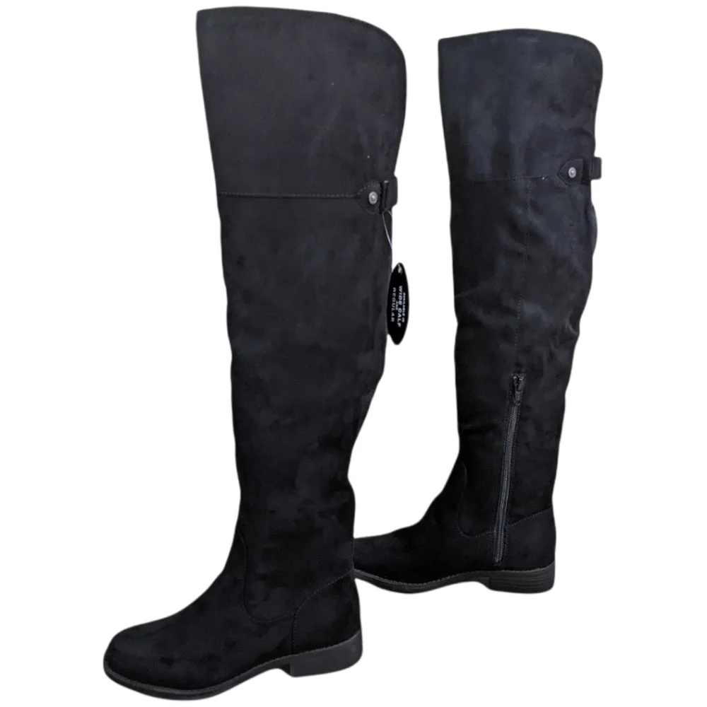 Sun and Stone Black Over-the-Knee Boots Size 5